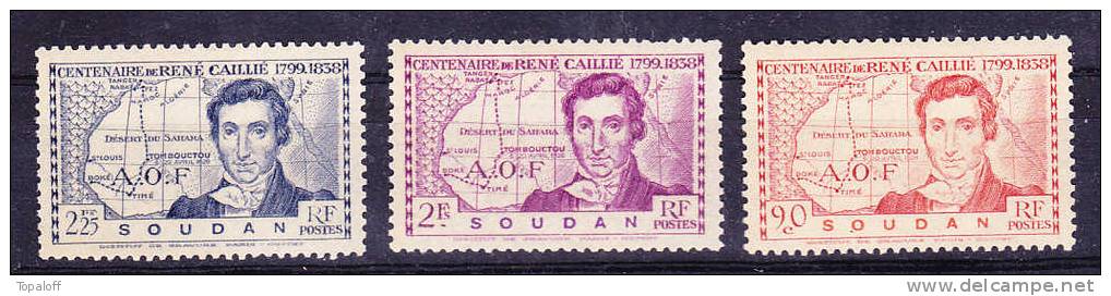 SOUDAN N°100 à 102  Neuf Charnières - Unused Stamps