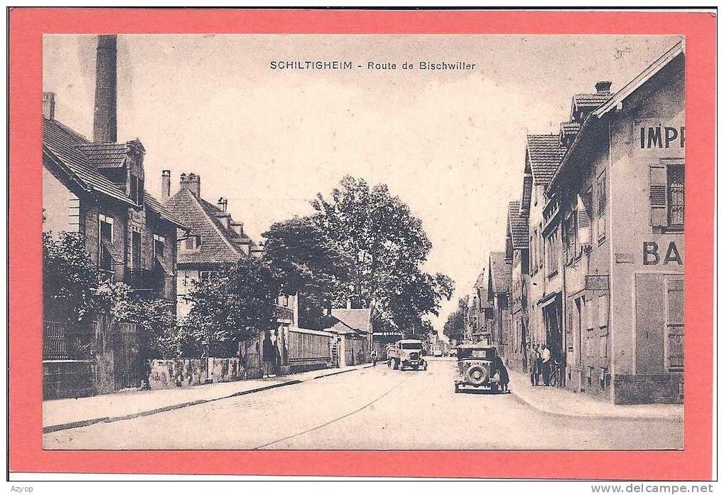 67 - SCHILTIGHEIM - ROUTE DE BISCHWILLER - VOITURES - Schiltigheim