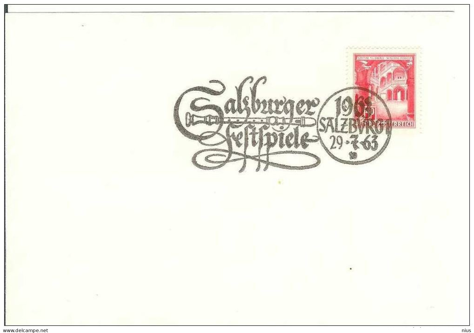 Austria Österreich 1963 Salzburg Festival Opera Music Musik - Persoonlijke Postzegels