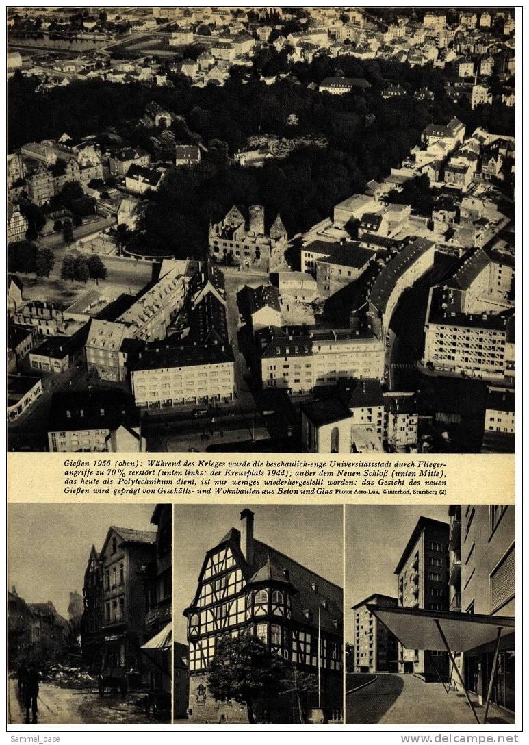 1956 Merian Illustrierte  -  Das Lahntal  -  Marburger Impressionen  -  Gießen Im Umbruch Der Zeit - Reise & Fun