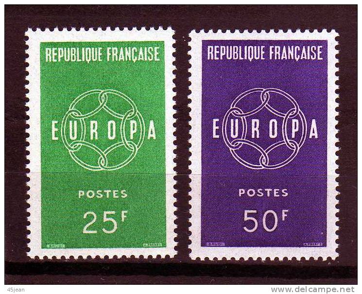 France:1959  N°1218-19  N** Série Europa Neuve - 1959