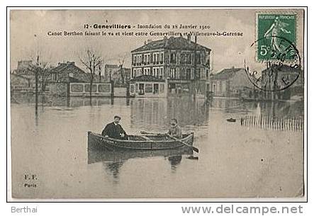 92 GENNEVILLIERS - Canot Berthon Faisant Le Va Et Vient Entre Gennevilliers Et Villeneuve La Garenne - Gennevilliers