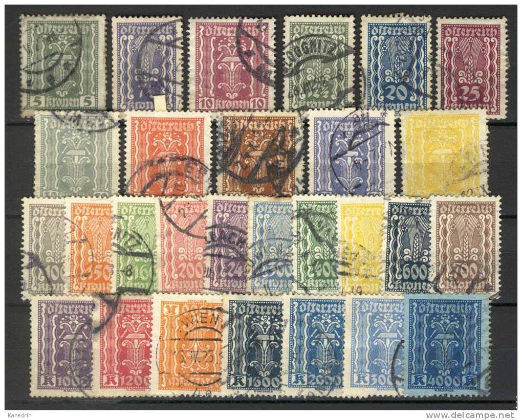 Österreich / Austria 1922, Lot Of 28 Used Stamps From The Series - Used Stamps