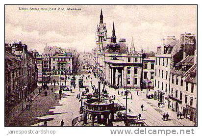 ABERDEEN - UNION ST From East End C 1920 - Animated Street Scene - Aberdeenshire - GRAMPIAN - Aberdeenshire