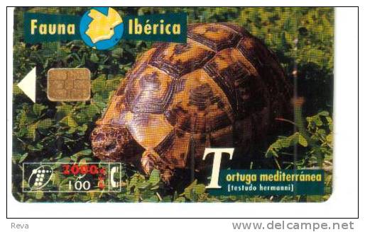 SPAIN 2000 PTAS TURTLE MARINE ANIMAL FAUNA IBERICA   CHIP  READ DESCRIPTION !! - Commemorative Advertisment