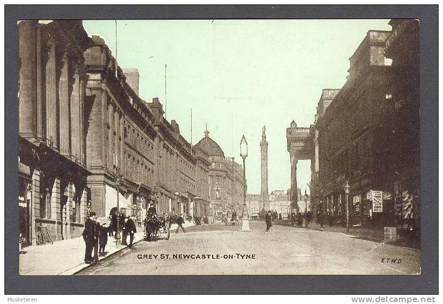 United Kingdom PPC Northumberland Grey Street, Newcastle-on-Tyne "Dainty" Series Old Post Card - Newcastle-upon-Tyne