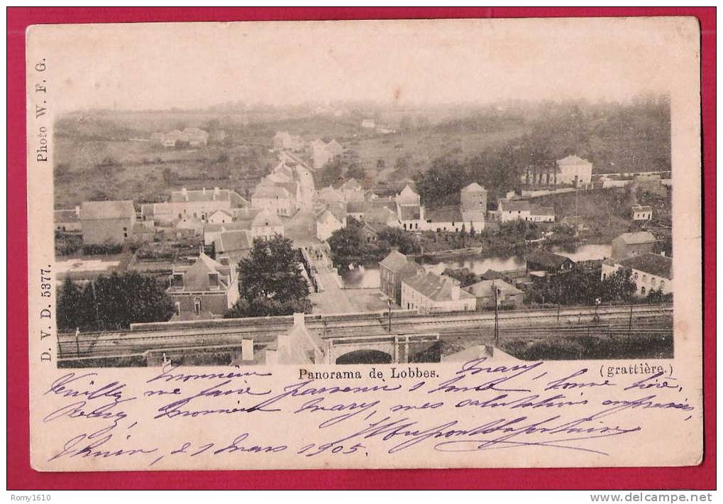 LOBBES.- Panorama. Vue Sur Le Chemin De Fer Et Grattière. D.V.D. 5377. - Lobbes