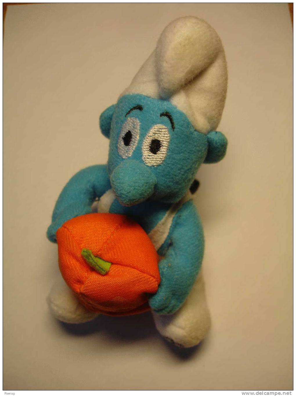 SCHTROUMPF CITROUILLE VIBREUR - FIGURINE PELUCHE - JOUET - MAC DONALD 2000 - MC DONALD - HALLOWEEN - Sonstige & Ohne Zuordnung