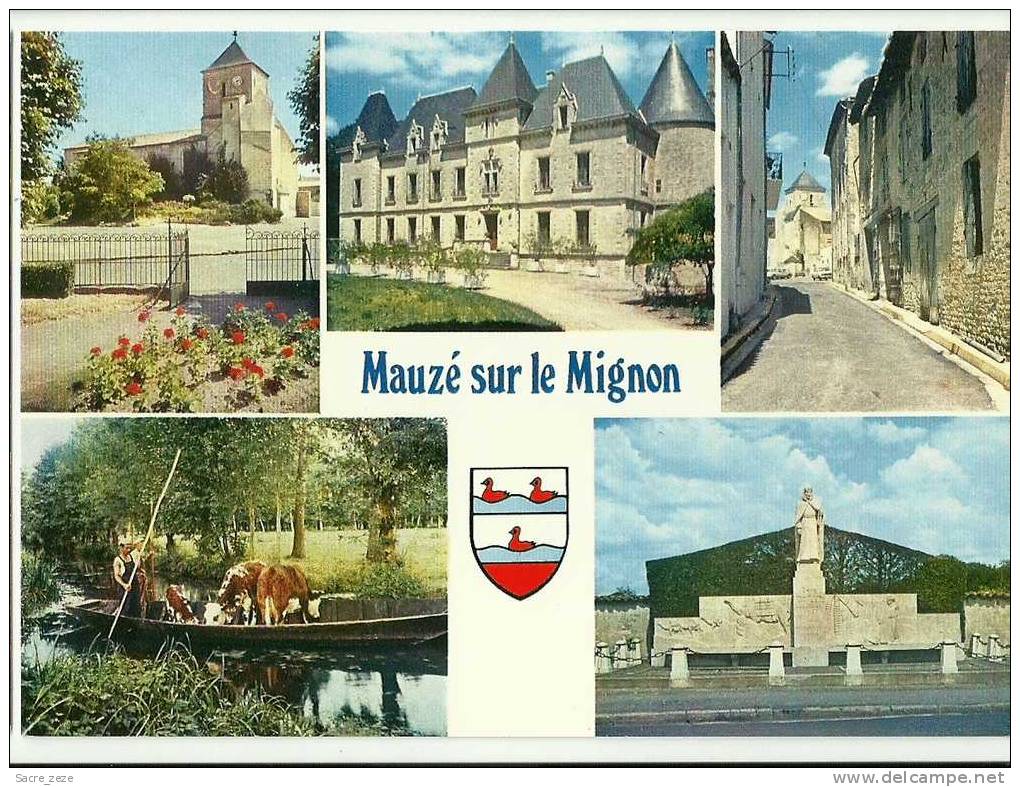 CPM MAUZE-SUR-LE-MIGNON(79)écrite Non Circulée-multivues - Mauze Sur Le Mignon