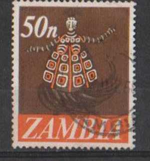 Zambia Used 1968, Chowke Dancer, Culture, Costume, - Zambie (1965-...)