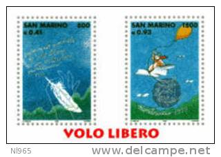 REPUBBLICA DI SAN MARINO - ANNO 1999 - CAMPIONATO VOLO LIBERO DELTAPLANO - NUOVI MNH ** - Unused Stamps