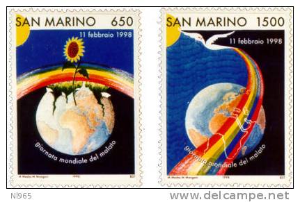 REPUBBLICA DI SAN MARINO - ANNO 1998 - GIORNATA MONDIALE DEL MALATO  - NUOVI MNH ** - Neufs