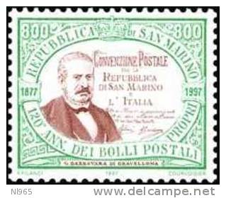 REPUBBLICA DI SAN MARINO - ANNO 1997 - ANNIVERSARIO 1 FRANCOBOLLO DI SAN MARINO - NUOVI MNH ** - Neufs