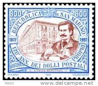 REPUBBLICA DI SAN MARINO - ANNO 1997 - ANNIVERSARIO 1 FRANCOBOLLO DI SAN MARINO - NUOVI MNH ** - Neufs