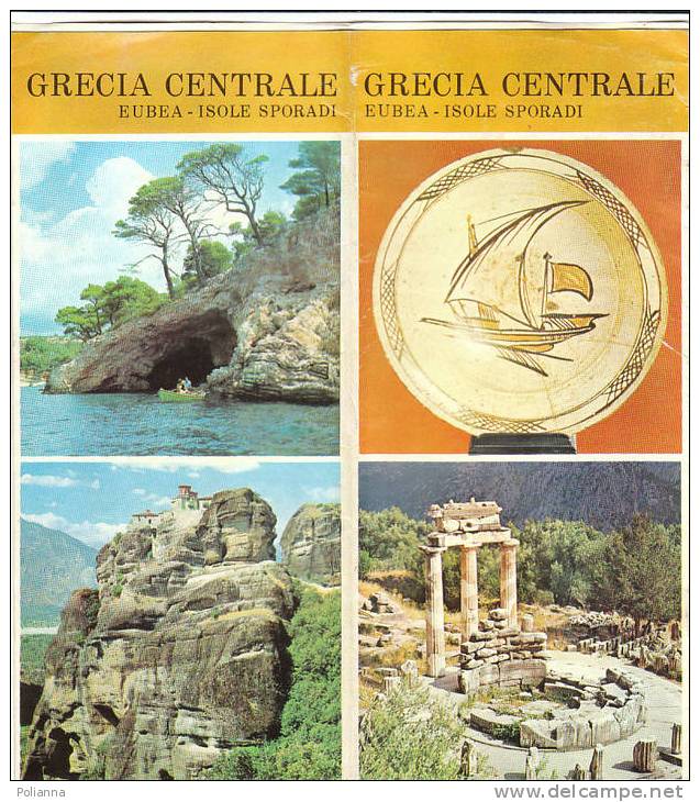 B0223 Brochure Pubbl. GRECIA - EUBEA - ISOLE SPORADI ENET 1969/Volos/Trikala/Tembi/Hotel Xenia Di Portaria - Turismo, Viajes