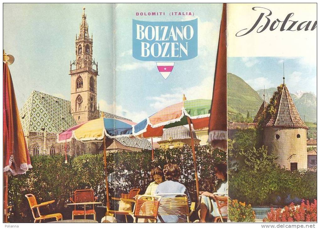 B0264 Brochure Pubblicitaria DOLOMITI - BOLZANO Anni '50/Golf A Carezza/Torri Del Vajolet/Circolo Di Equitazione/Lido - Turismo, Viaggi