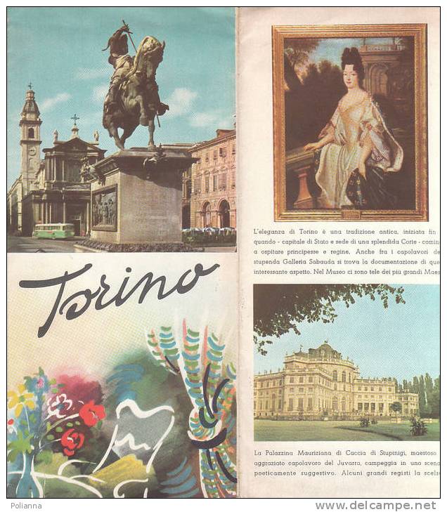 B0271 Brochure Pubblicitaria TORINO - EPT Anni '60/Stupinigi/Aereoporto/Superga/Salone Dell'Automobile/Ippodromo - Turismo, Viajes