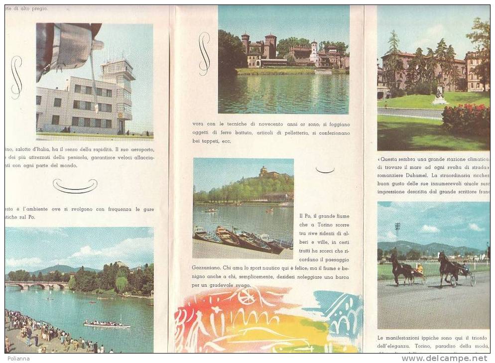 B0271 Brochure Pubblicitaria TORINO - EPT Anni '60/Stupinigi/Aereoporto/Superga/Salone Dell'Automobile/Ippodromo - Turismo, Viajes