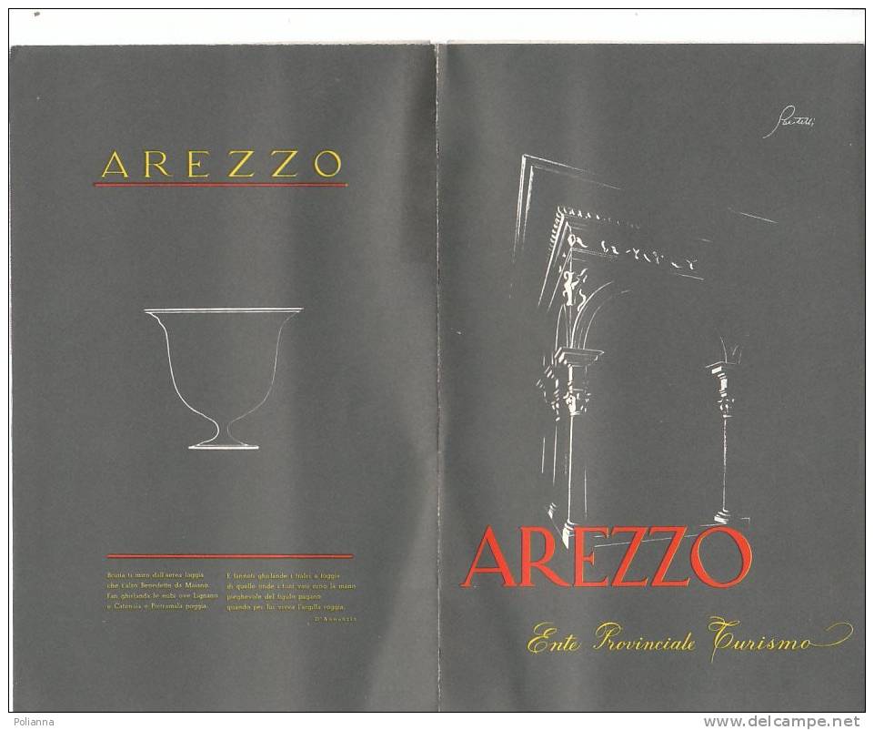 B0274 Brochure Pubblicitaria AREZZO EPT Anni '60/Illustrazione Di Bertelli - Tourisme, Voyages