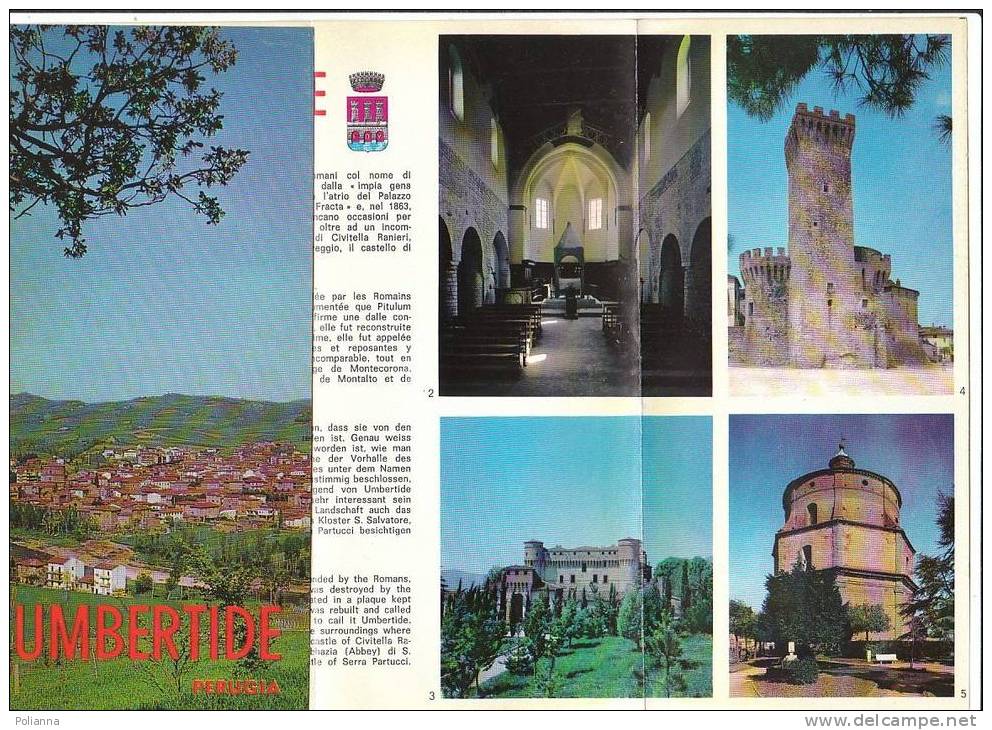 B0276 Brochure Pubblicitaria PERUGIA-UMBERTIDE Anni '70 - Turismo, Viaggi