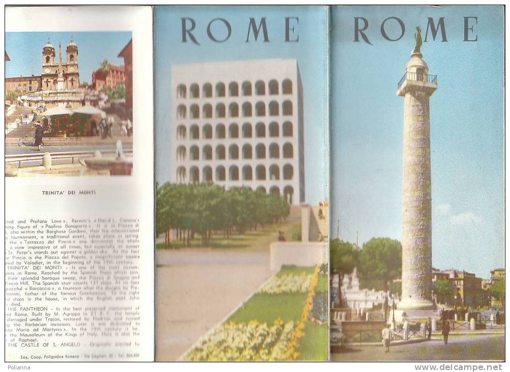 B0278 Brochure Pubblicitaria ROMA EPT Anni '50/S.Pietro/Campidoglio/S.Maria In Cosmedin/Colosseo/Piazza Navona - Turismo, Viajes