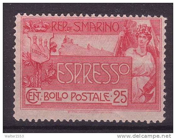 SAN MARINO 1907 ESPRESSO  INTEGRO  ** MNH FIRMATO CAFFAZ - Neufs