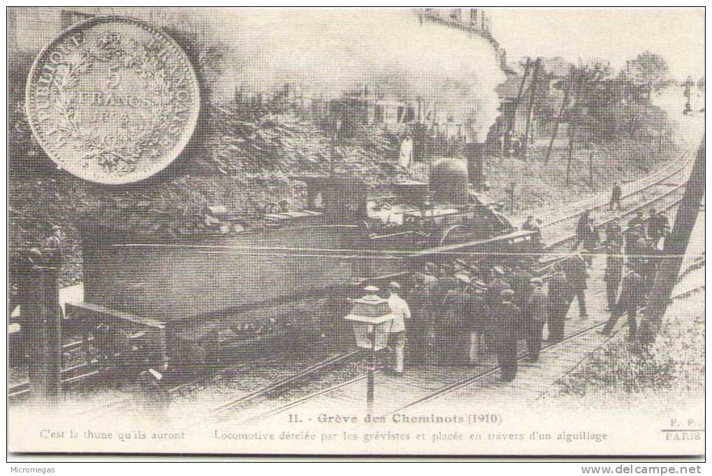 Grève Des Cheminots (1910) - C'est La Thune Qu'ils Auront... - Public Transport (surface)