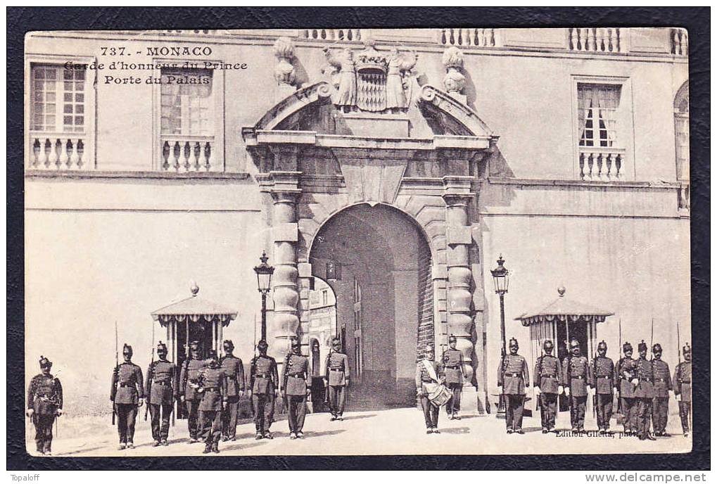 737 MONACO Garde D'honneur Du Prince   Porte Du Palais - Cachet Convoyeur 1904         M Michel - Fürstenpalast