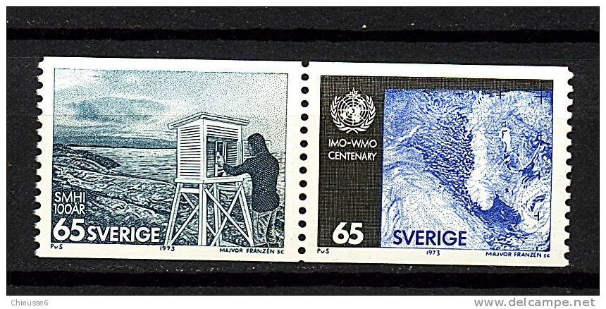 Suède ** N° 785/786 -  Cent. Des Organisations Météo - Unused Stamps