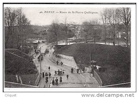 Cpa 29 Brest, Route De St Pierre Quilbignon, Animée, Attelages.., éd Dames De France 40 - Brest