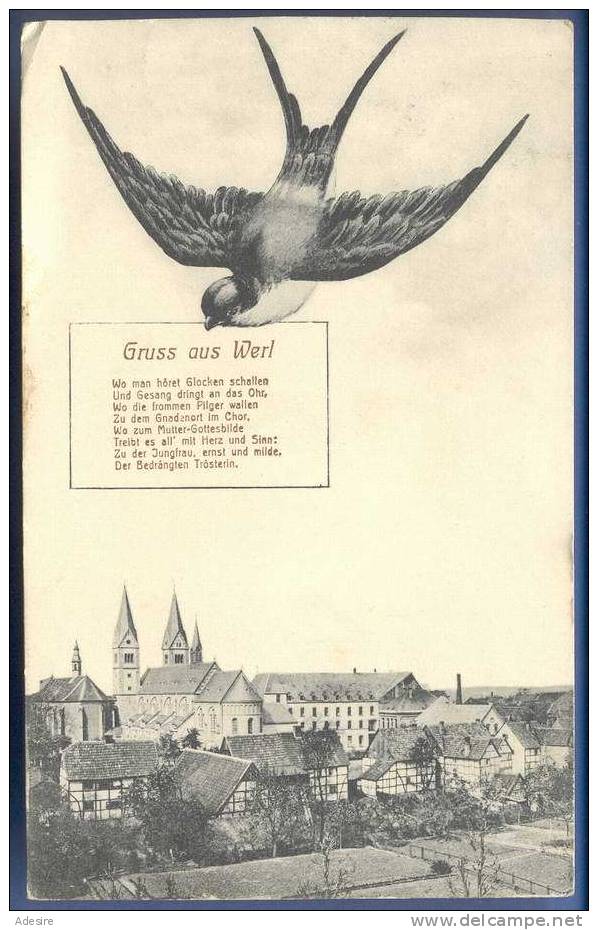 Gruß Aus WERL, Gelaufen Um 1913, Verlag: F.Kortenkamp In Werl, Seltene Karte - Werl