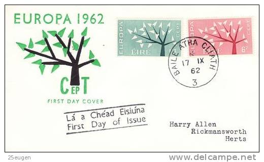 IRELAND  1962 EUROPA CEPT FDC - 1962