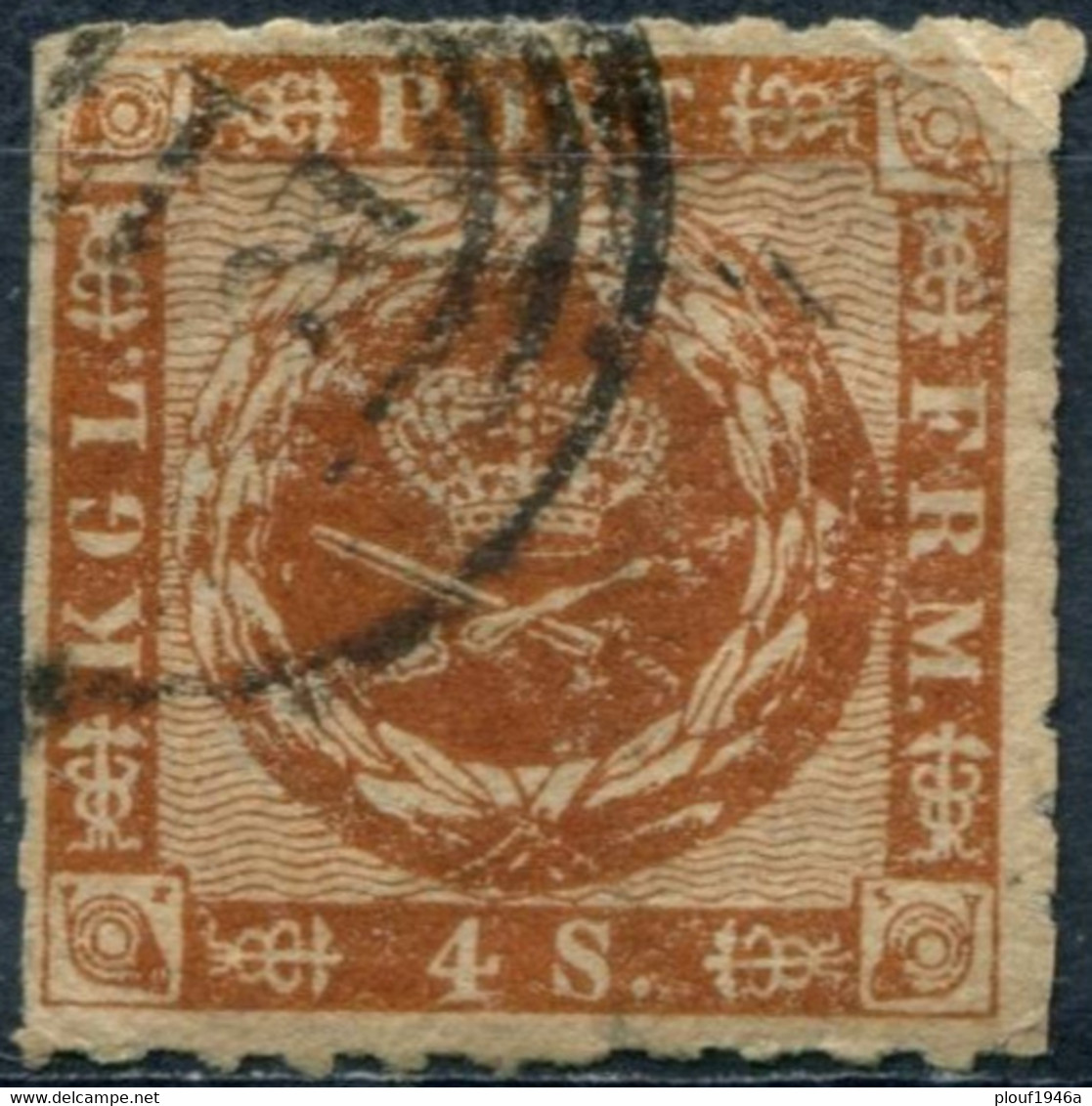 Pays : 149 (Danemark)   Yvert Et Tellier N° :    10 (o) - Used Stamps