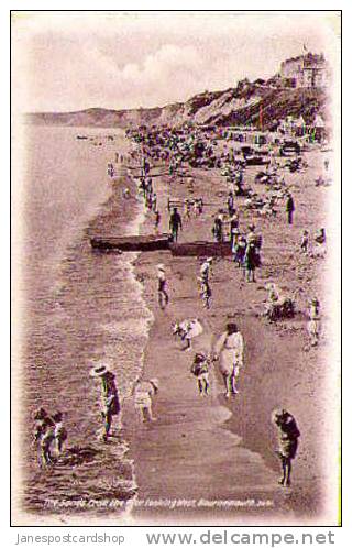 SANDS From The Pier Looks West - EARLY PCd - Animated - BOURNEMOUTH - Dorset - Bournemouth (from 1972)