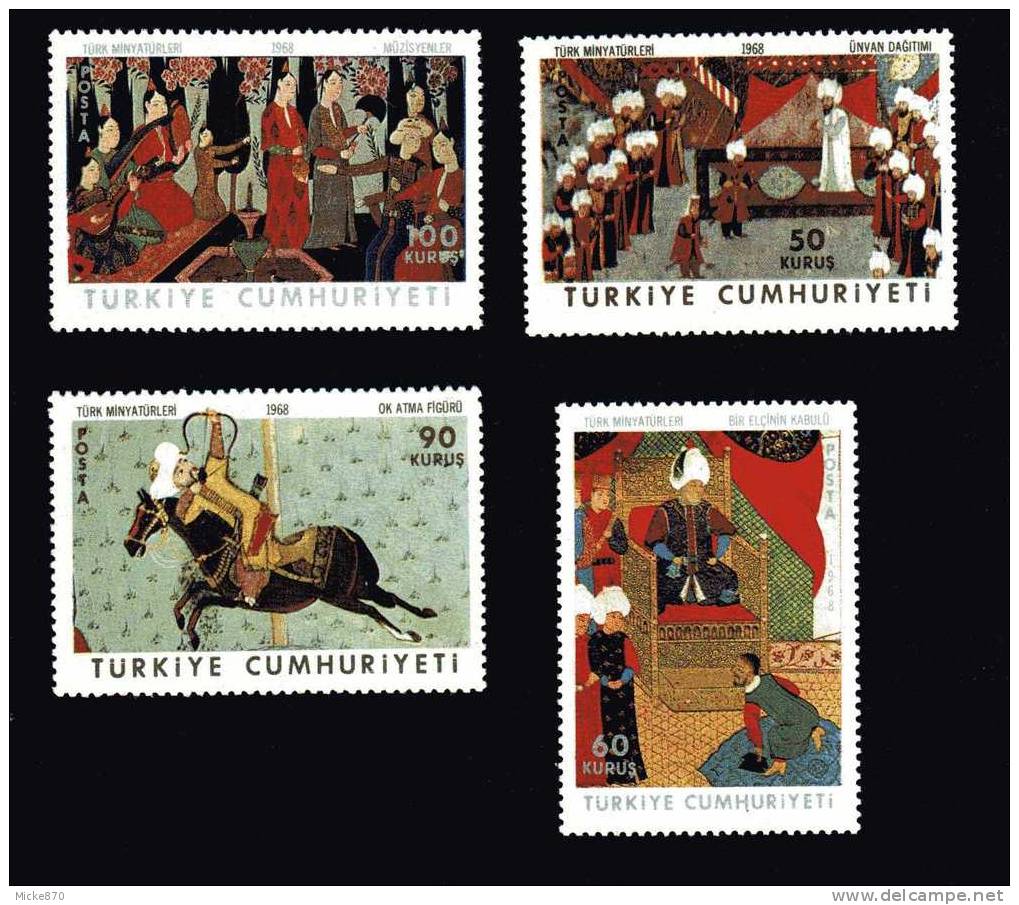 Turquie N°1855 à 1858 Neuf** Miniatures Turques - Unused Stamps
