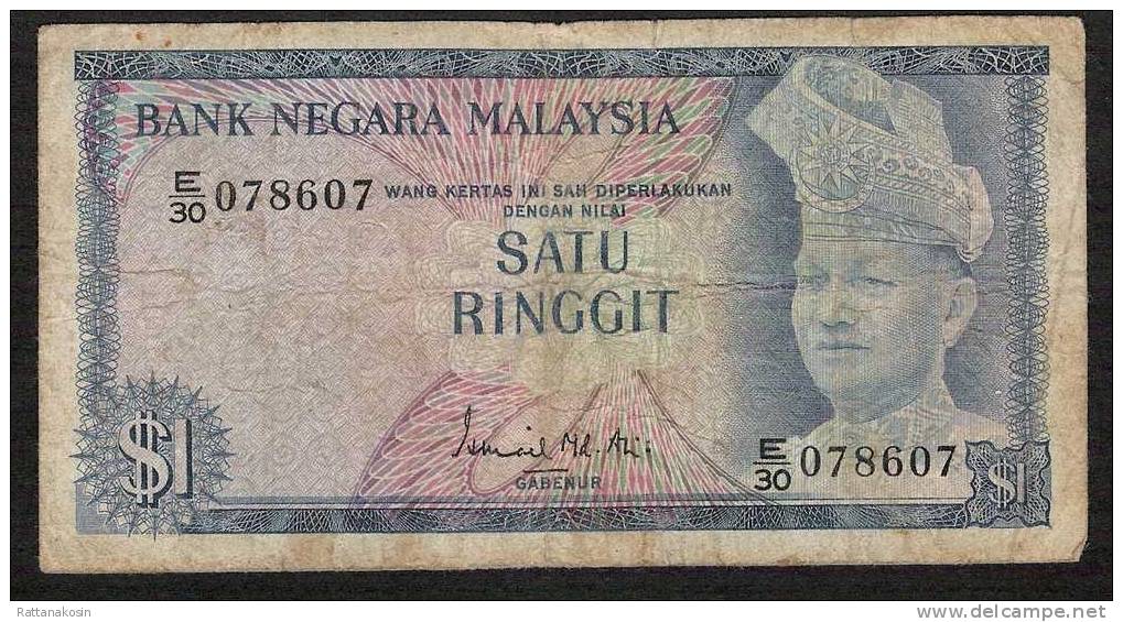 MALAISIE  P7 1 RINGGIT   1972 #E/30       F-VF - Malesia