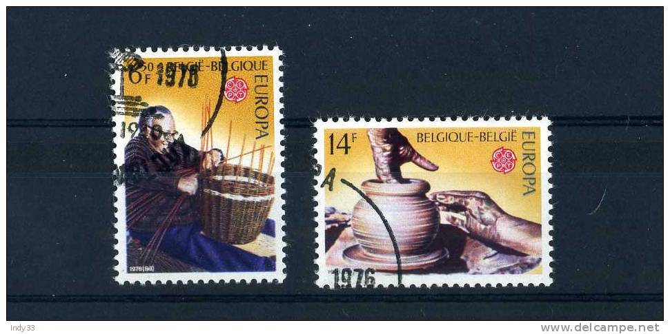 -  BELGIQUE . TIMBRES EUROPA 1976 OBLITERES - 1976