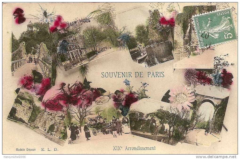 Paris 19e , Souvenir Du 19e Arrondissement Vues Attelage ...en 1907 - Arrondissement: 19