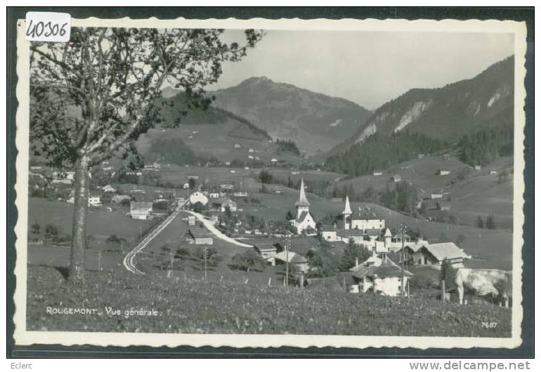 DISTRICT DU PAYS D´ENHAUT /// ROUGEMONT  - TB - Rougemont