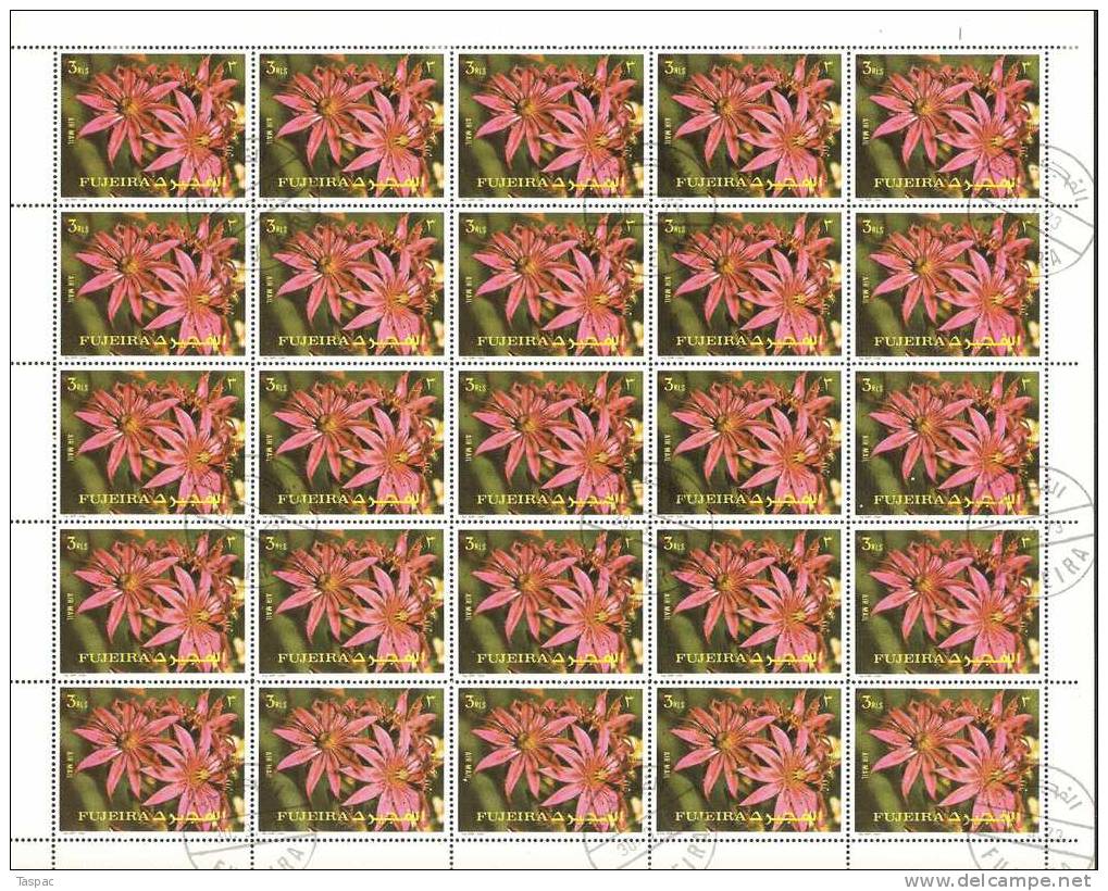 Fujeira 1972 Mi# 1332-1336 A Used - Sheets Of  25 - Flowers - Fujeira