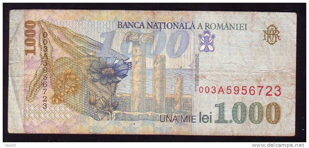 ROMANIA,BILLETE,PAPER MONEY,BANKNOTE,1 000 Lei 1998. - Rumania