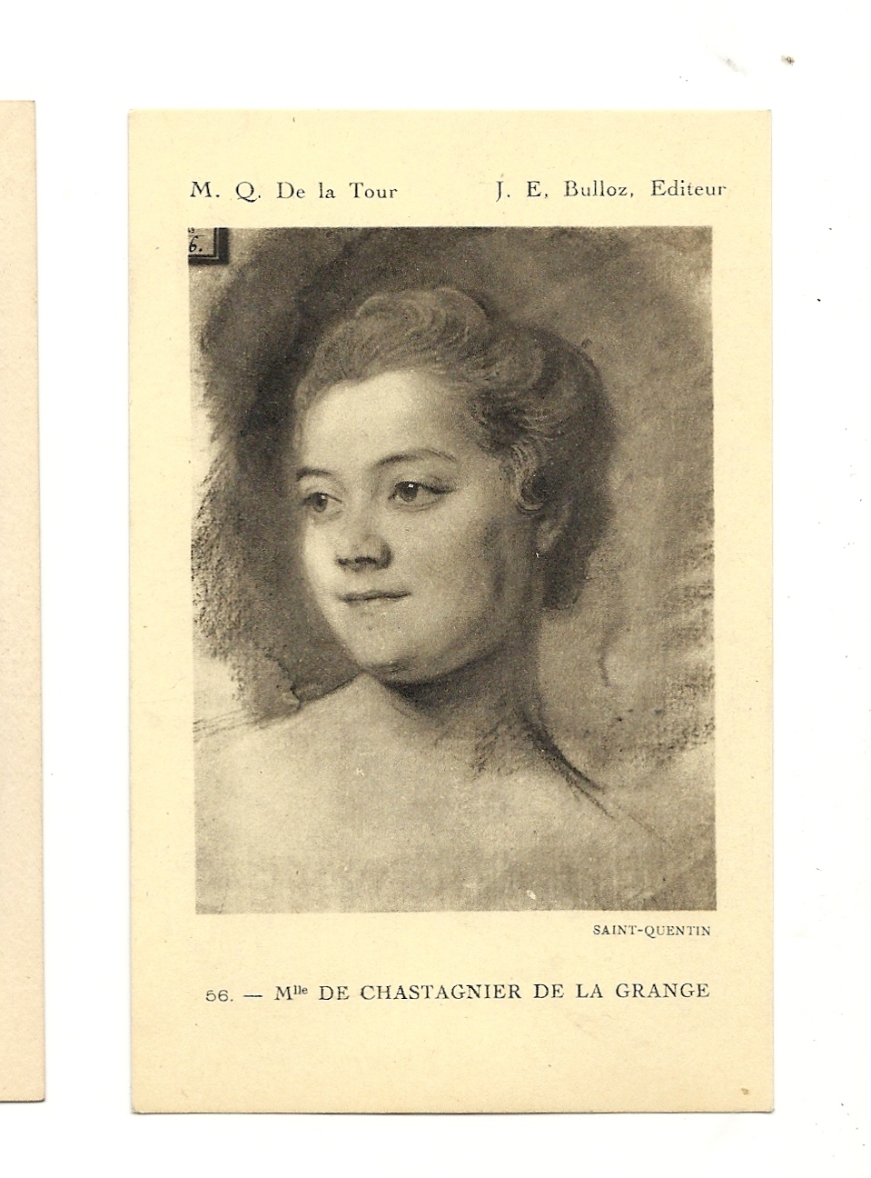 Cp, Peinture Et Tableaux, M. Q. De La Tour, J. E. Bulloz - éditeur, Melle De Chastagnier De La Grange - Malerei & Gemälde