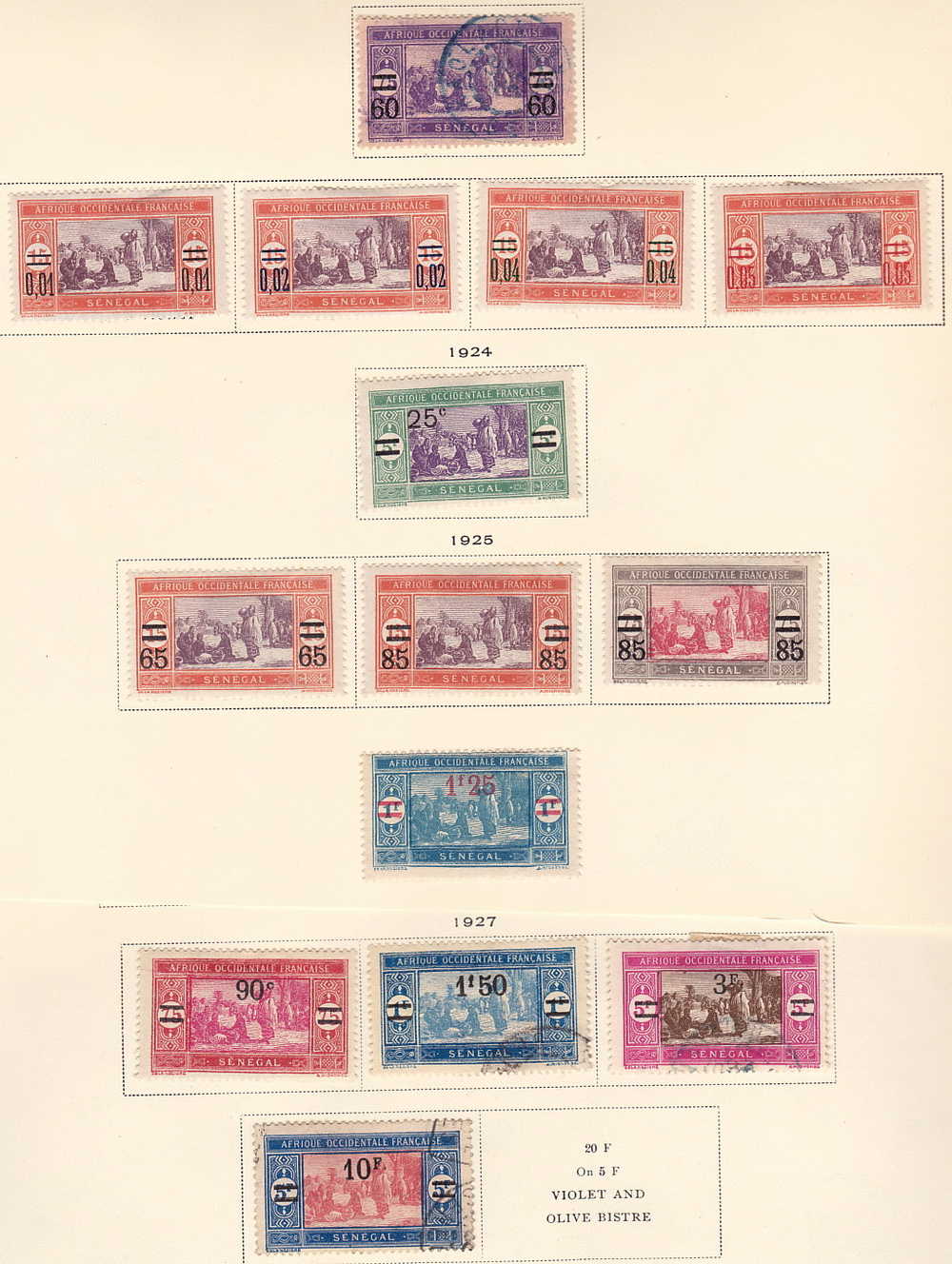 1922-7  Marché Local  Valeurs Surchargées Yv 87 - 100  Neufs Et Oblitérés - Unused Stamps