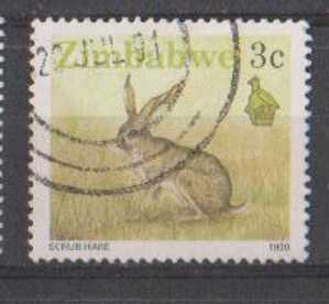 Zimbabwe Used 1990, Hare, Animal - Zimbabwe (1980-...)