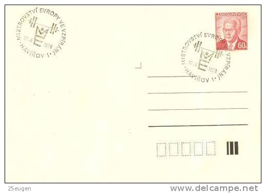 CZECHOSLOVAKIA  1978  WEIGHTLIFTING POSTMARK - Weightlifting