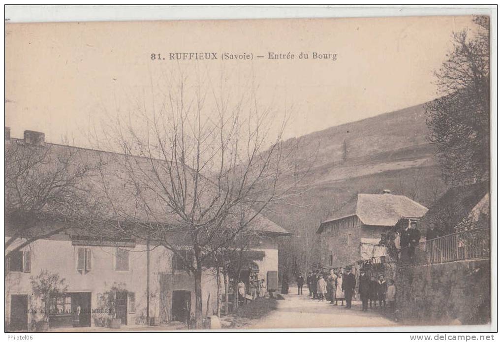 SAVOIE  RUFFIEUX ENTREE DU BOURG  CARTE  CIRCULEE - Ruffieux