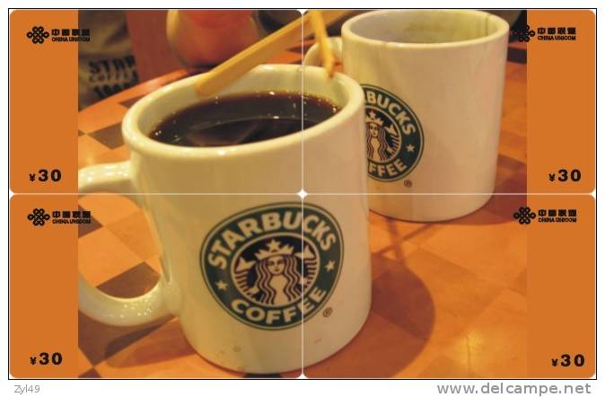 B04030 China Phone Cards Starbucks Coffee Puzzle 20pcs - Alimentación