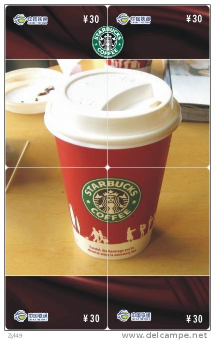 B04033 China Phone Cards Starbucks Coffee Puzzle 24pcs - Alimentation