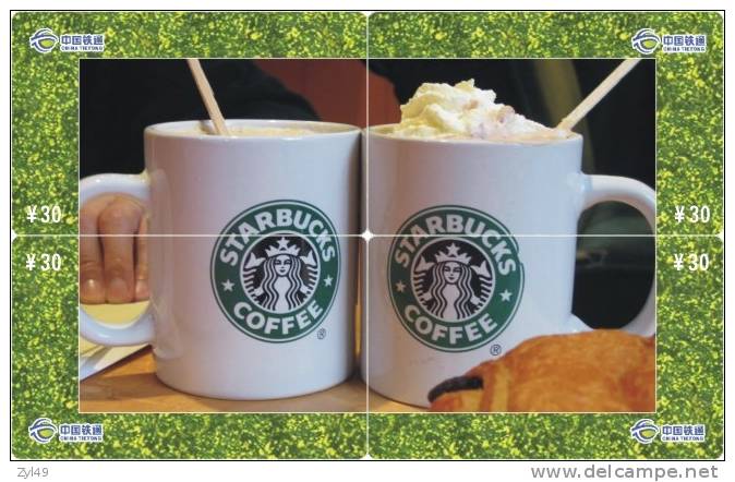 B04033 China Phone Cards Starbucks Coffee Puzzle 24pcs - Alimentation