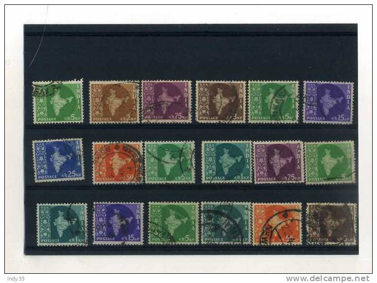 - ENSEMBLE DE TIMBRES DE L´INDE . 1957 . OBLITERES - Used Stamps